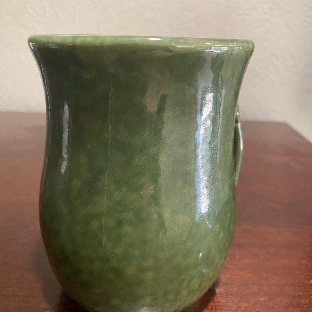 Gift Craft Ceramic Hand Warmer Frog Mug, Features a 3D Green Glazed Frog - Picture 3 of 7